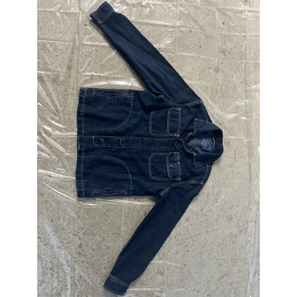Lucky Brand Button Up Utility Shirt Dark Wash